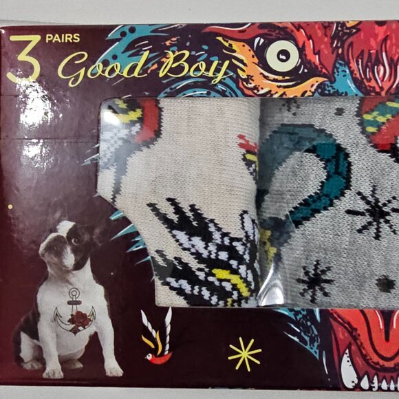 Good Boy Holiday Fun No Regrets Crew Sock 3 Pack Men's Size 6-12 NIP - Picture 5 of 9